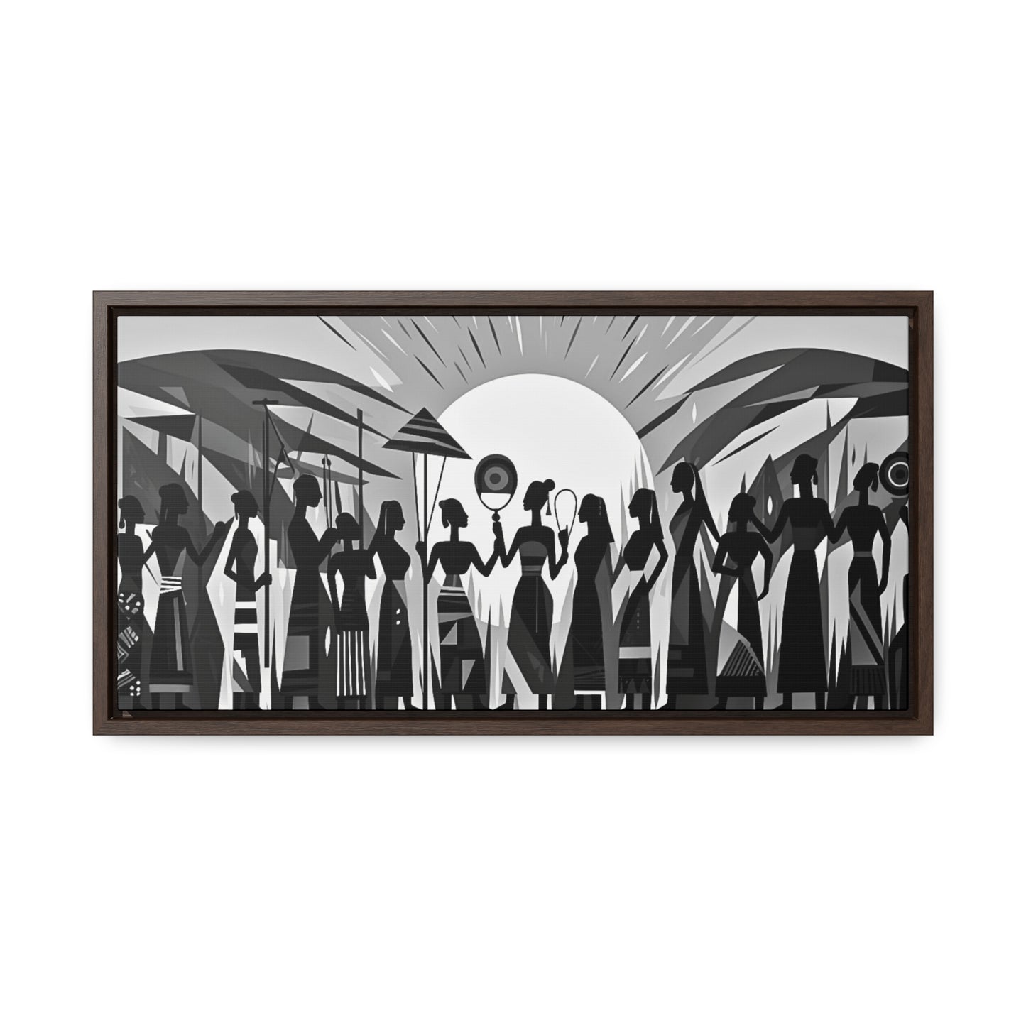 Bereket - Framed Canvas b&w Wall Art