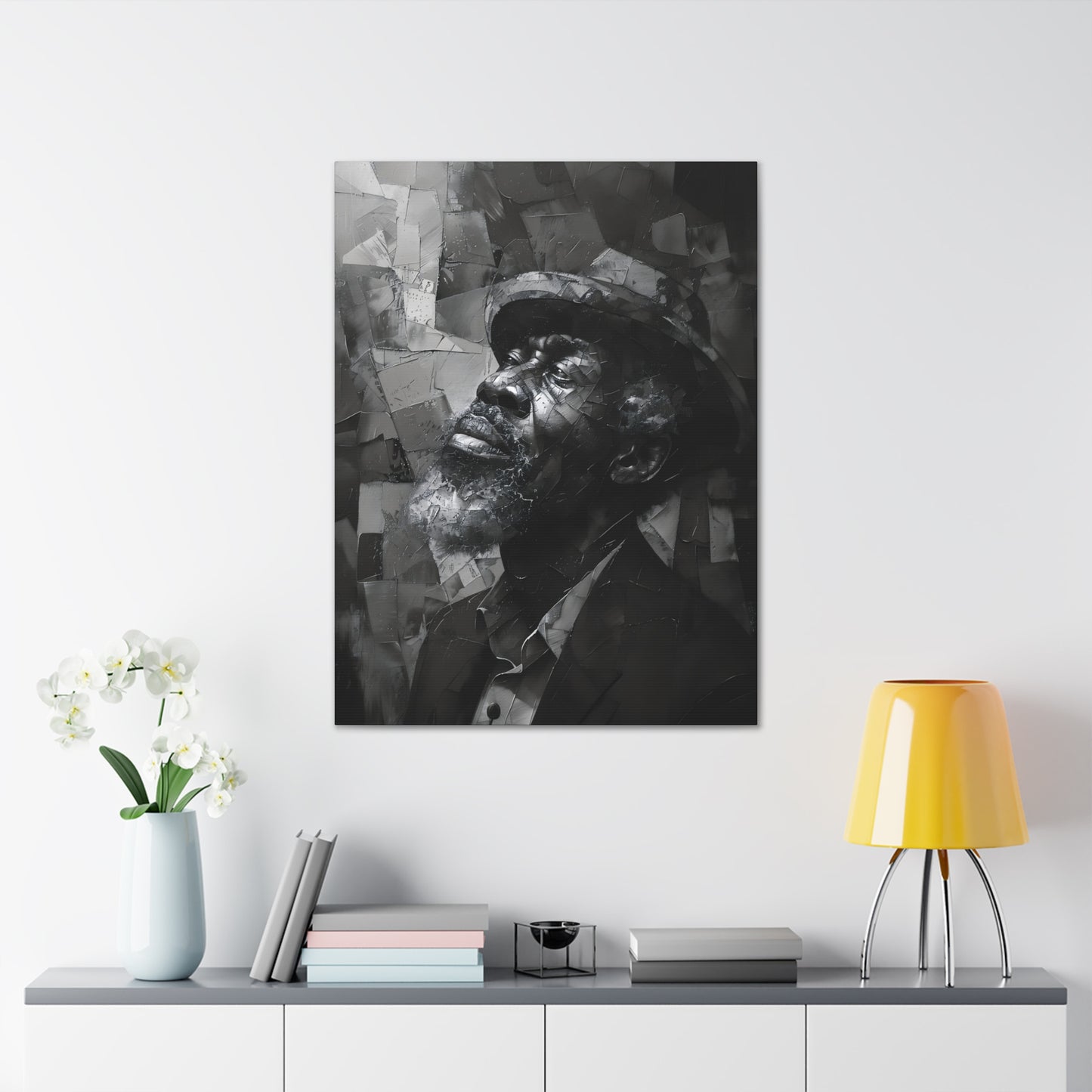 Gratitude's Whisper ተመስገን አምላኬ - Canvas b&w Wall Art