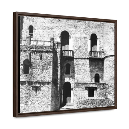 Whispers in Stone - Framed Canvas Photography b&w