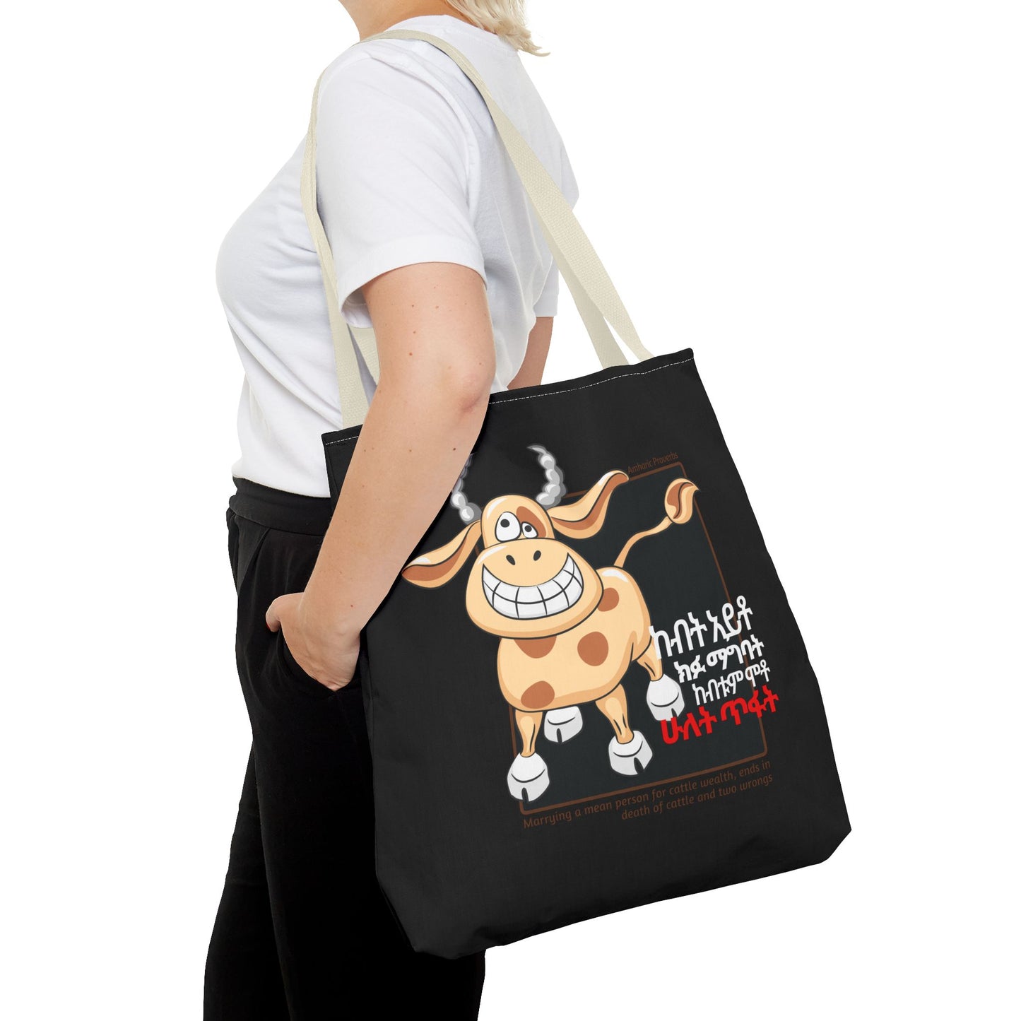 Naughty Proverbs Tote Bag Cows & Goats