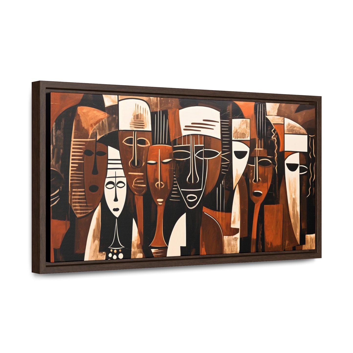 Ancestral Legacy on Ethnic Guise - Framed Canvas Wall Art