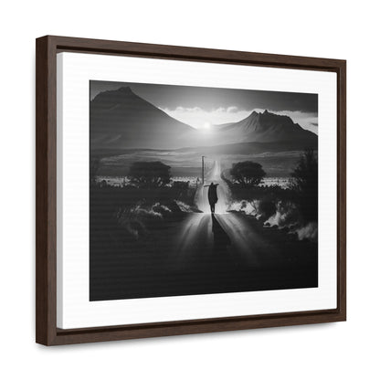 'Not without purpose' - Framed Canvas b&w Wall Art