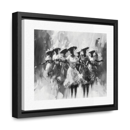 Rhythms of Joy - Framed Canvas b&w Wall Art