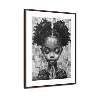 Whispers of Hope - Framed Canvas b&w Wall Art