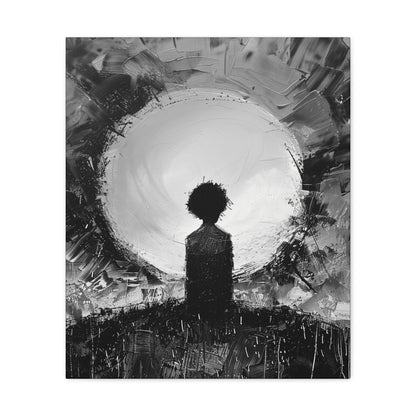 A Dawn of Promise - Canvas b&w Wall Art