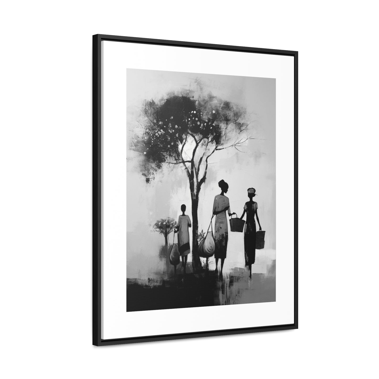 Baskets of Bond and Grace - Framed Canvas b&w Wall Art
