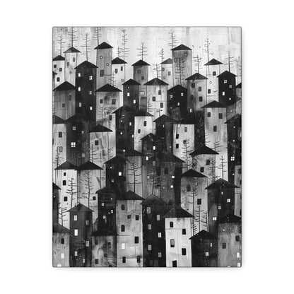 City of Inner Heights - Canvas b&w Wall Art