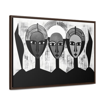 Guardian Angels - Framed Canvas b&w Wall Art