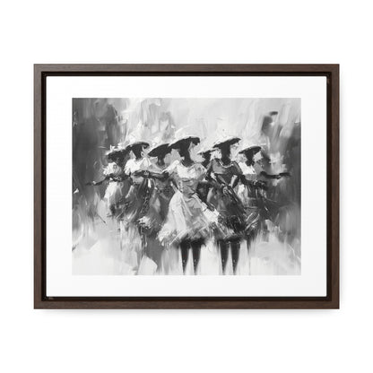 Rhythms of Joy - Framed Canvas b&w Wall Art