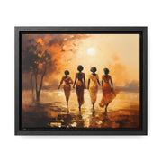 Sunlit Stroll - Framed Canvas Wall Art
