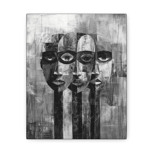 Beneath the Veil - Canvas b&w Wall Art