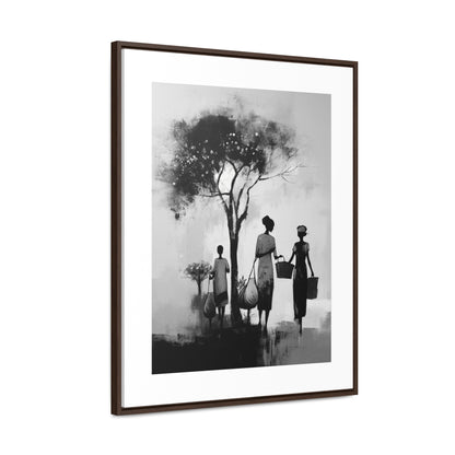 Baskets of Bond and Grace - Framed Canvas b&w Wall Art