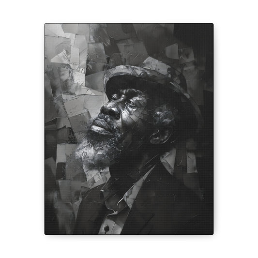 Gratitude's Whisper ተመስገን አምላኬ - Canvas b&w Wall Art