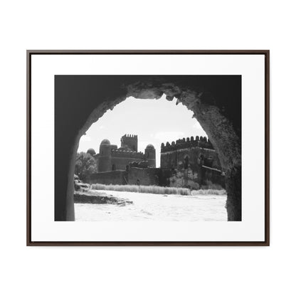 Through the Lion's Jaws - Framed Canvas Photography b&w