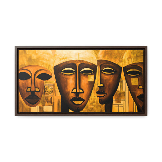 Ancestral Legacy on Ethnic Guise II - Framed Canvas Wall Art