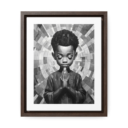 Radiance of Grace - Framed Canvas b&w Wall Art