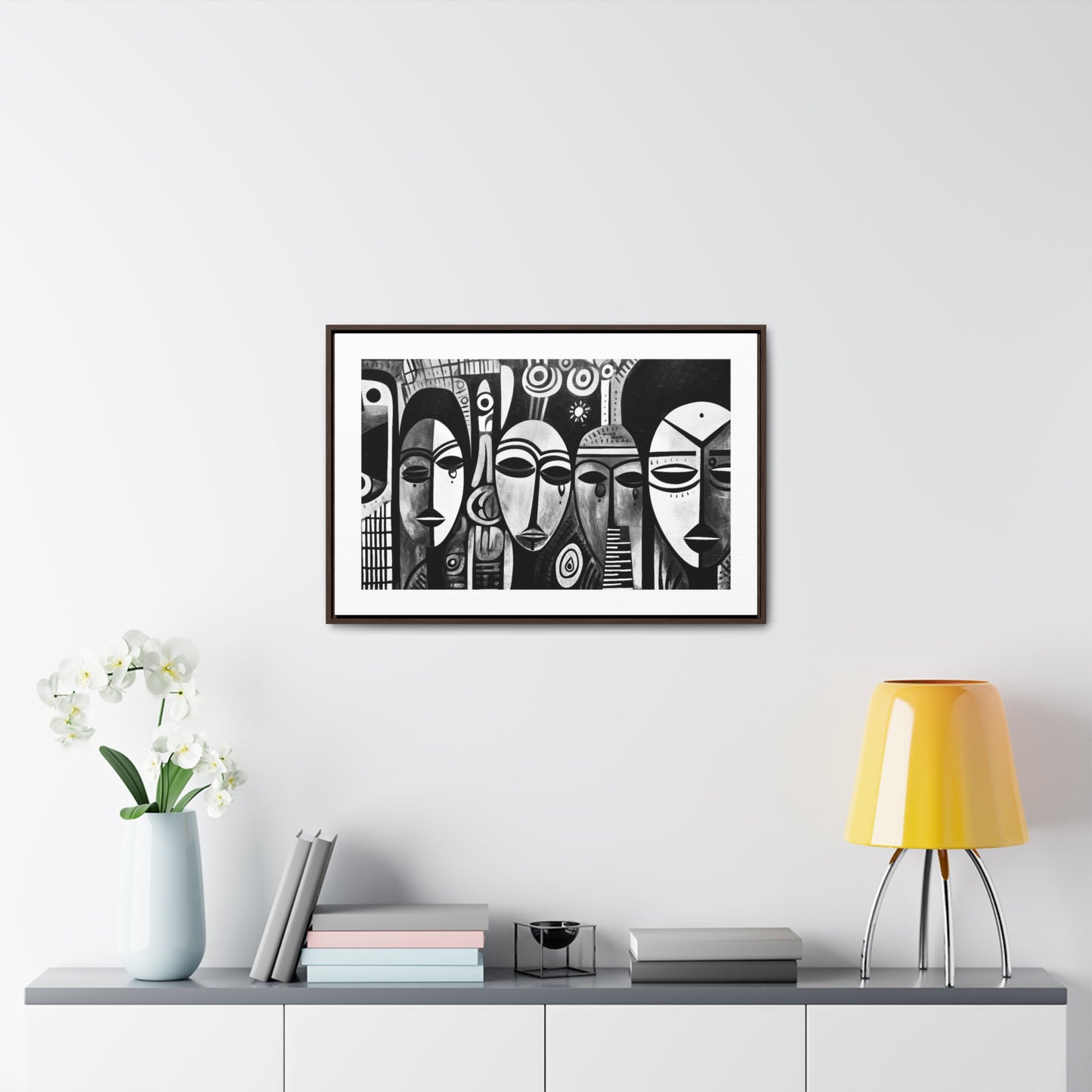 Journeys Anew - Framed Canvas b&w Wall Art
