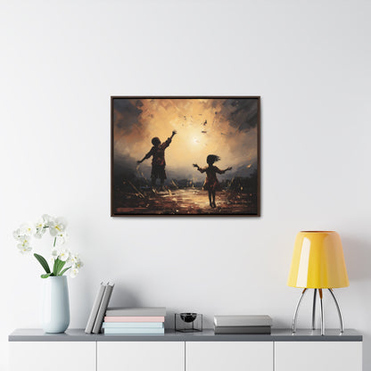 Playing with Light - Framed Canvas Wall Art