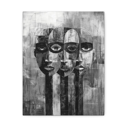 Beneath the Veil - Canvas b&w Wall Art