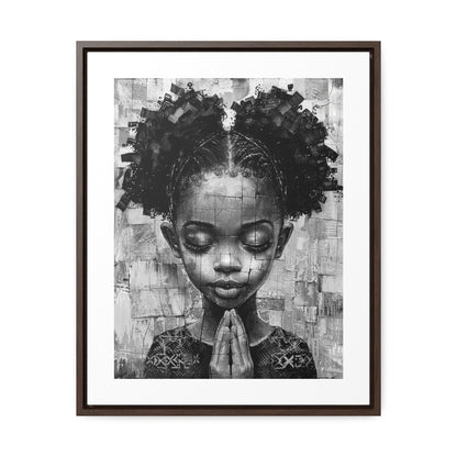 Whispers of Hope - Framed Canvas b&w Wall Art