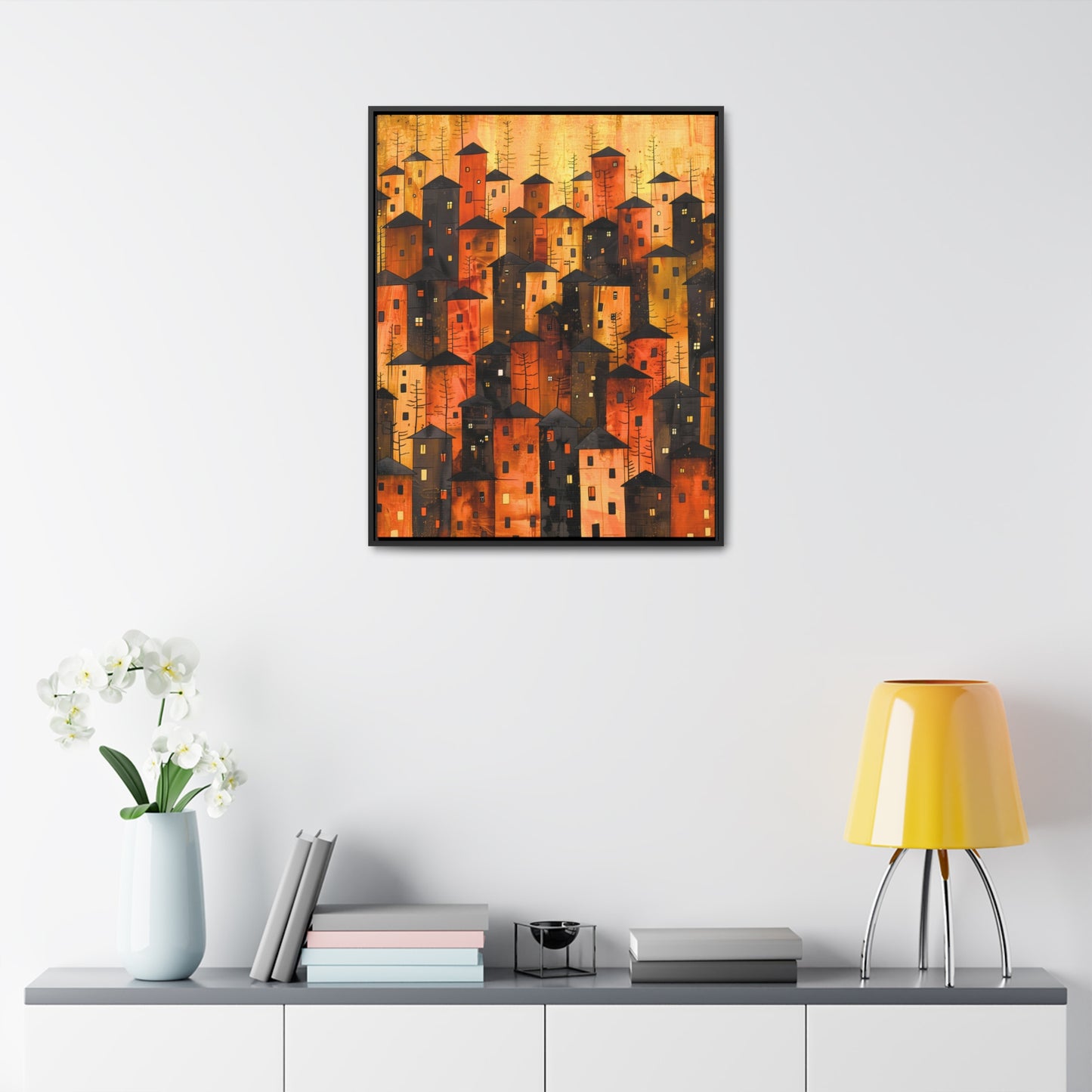 City of Inner Heights - Framed Canvas Wall Art