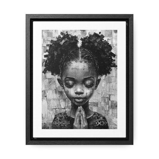 Whispers of Hope - Framed Canvas b&w Wall Art