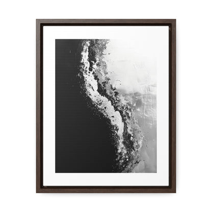 Yin Yang Shore - Framed Canvas b&w Wall Art