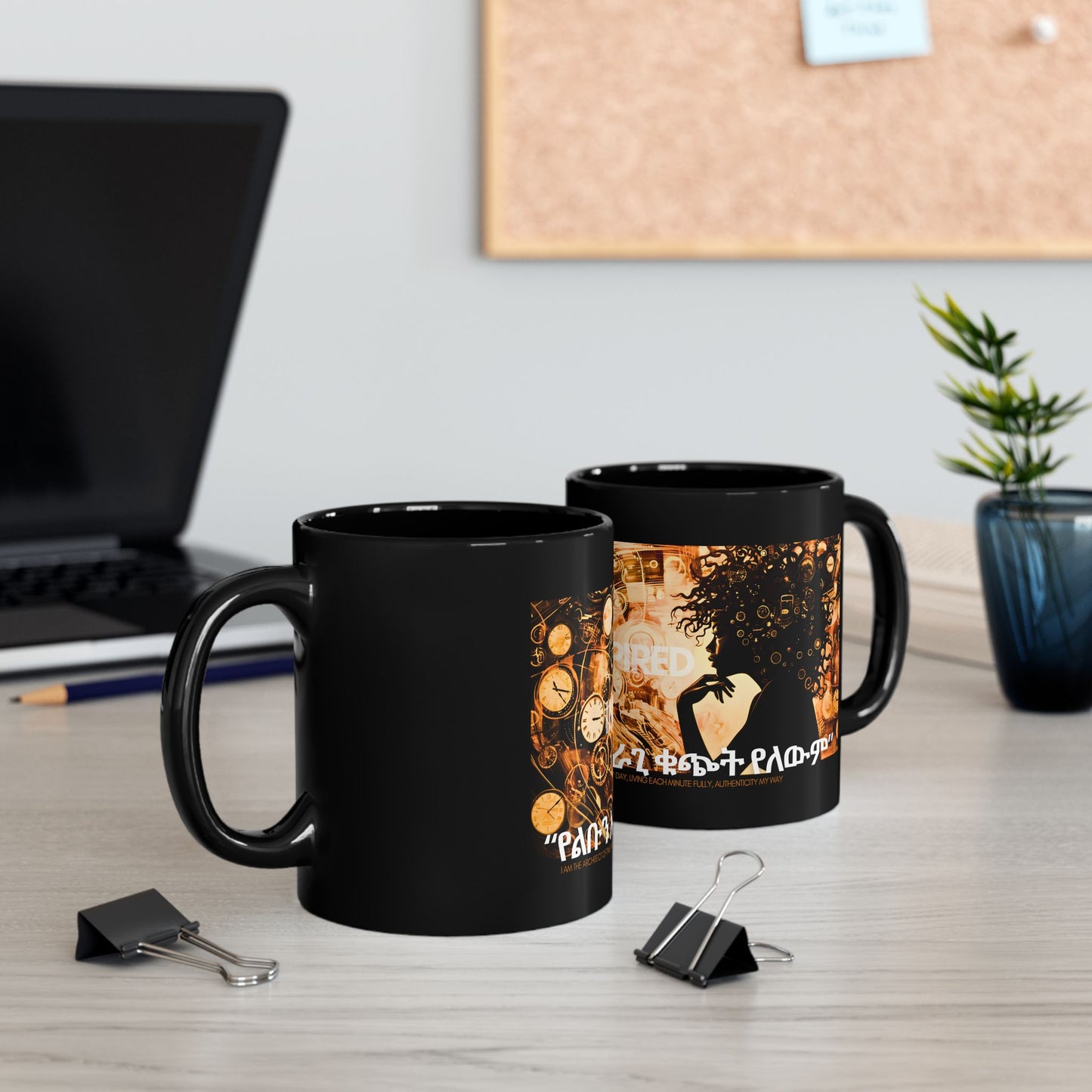 A Woman's Intuition Ceramic Mug, black