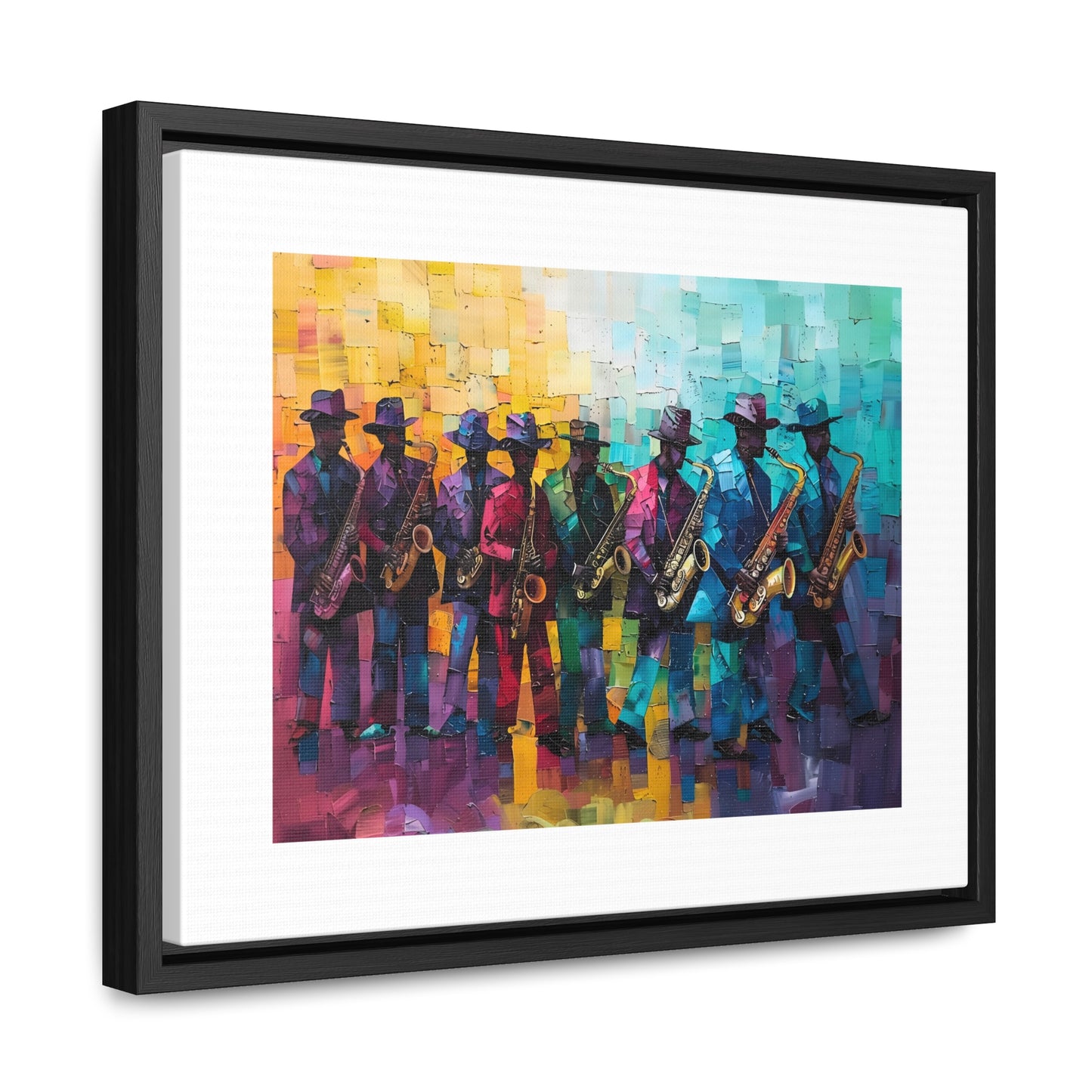 Sax Clan Harmony - Framed Canvas Wall Art