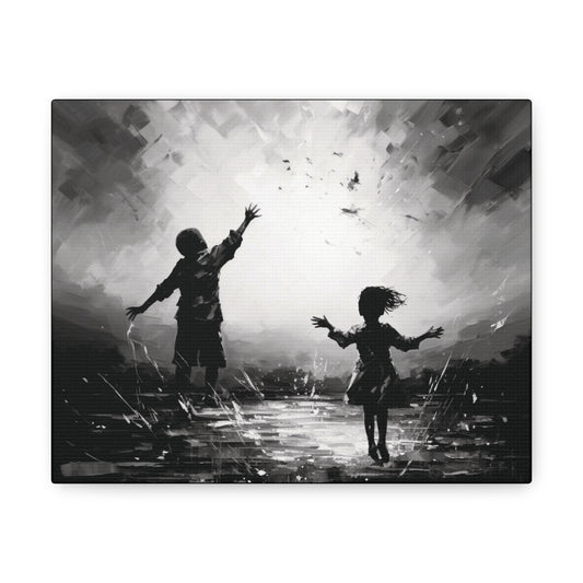 Playing with Light - Canvas b&w Wall Art
