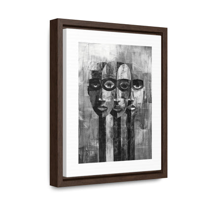 Beneath the Veil - Framed Canvas b&w Wall Art