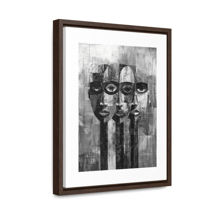 Beneath the Veil - Framed Canvas b&w Wall Art