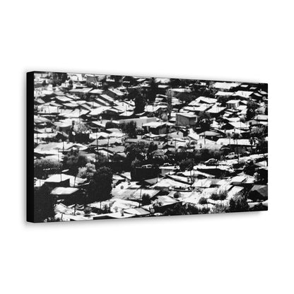 The Hood: a Mercato Mosaic - Canvas b&w Photography