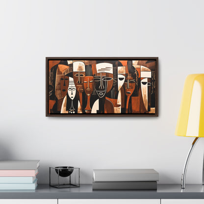 Ancestral Legacy on Ethnic Guise - Framed Canvas Wall Art