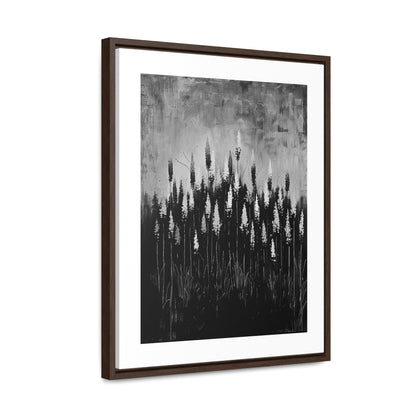 The Calm Before the Bloom - Framed Canvas b&w Wall Art
