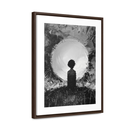 A Dawn of Promise - Framed Canvas b&w Wall Art