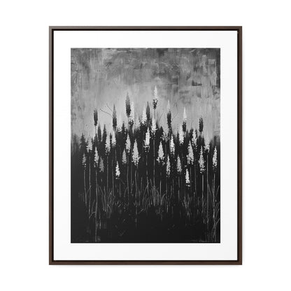 The Calm Before the Bloom - Framed Canvas b&w Wall Art