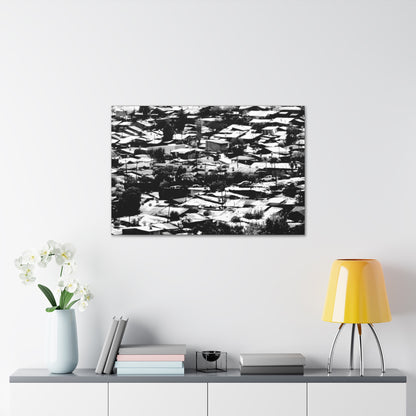 The Hood: a Mercato Mosaic - Canvas b&w Photography