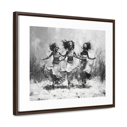Windswept Rhythm - Framed Canvas b&w Wall Art