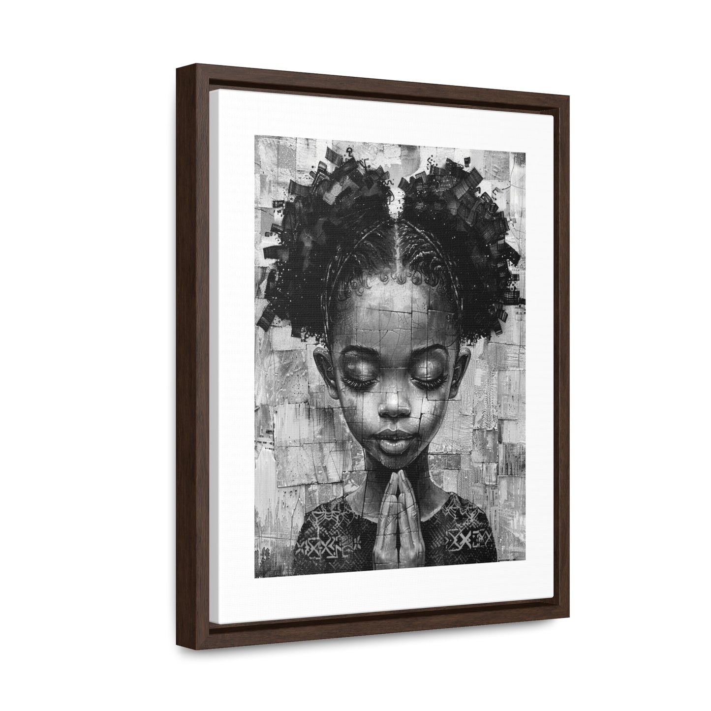 Whispers of Hope - Framed Canvas b&w Wall Art