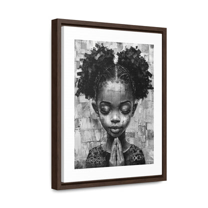 Whispers of Hope - Framed Canvas b&w Wall Art