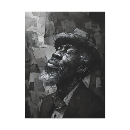 Gratitude's Whisper ተመስገን አምላኬ - Canvas b&w Wall Art