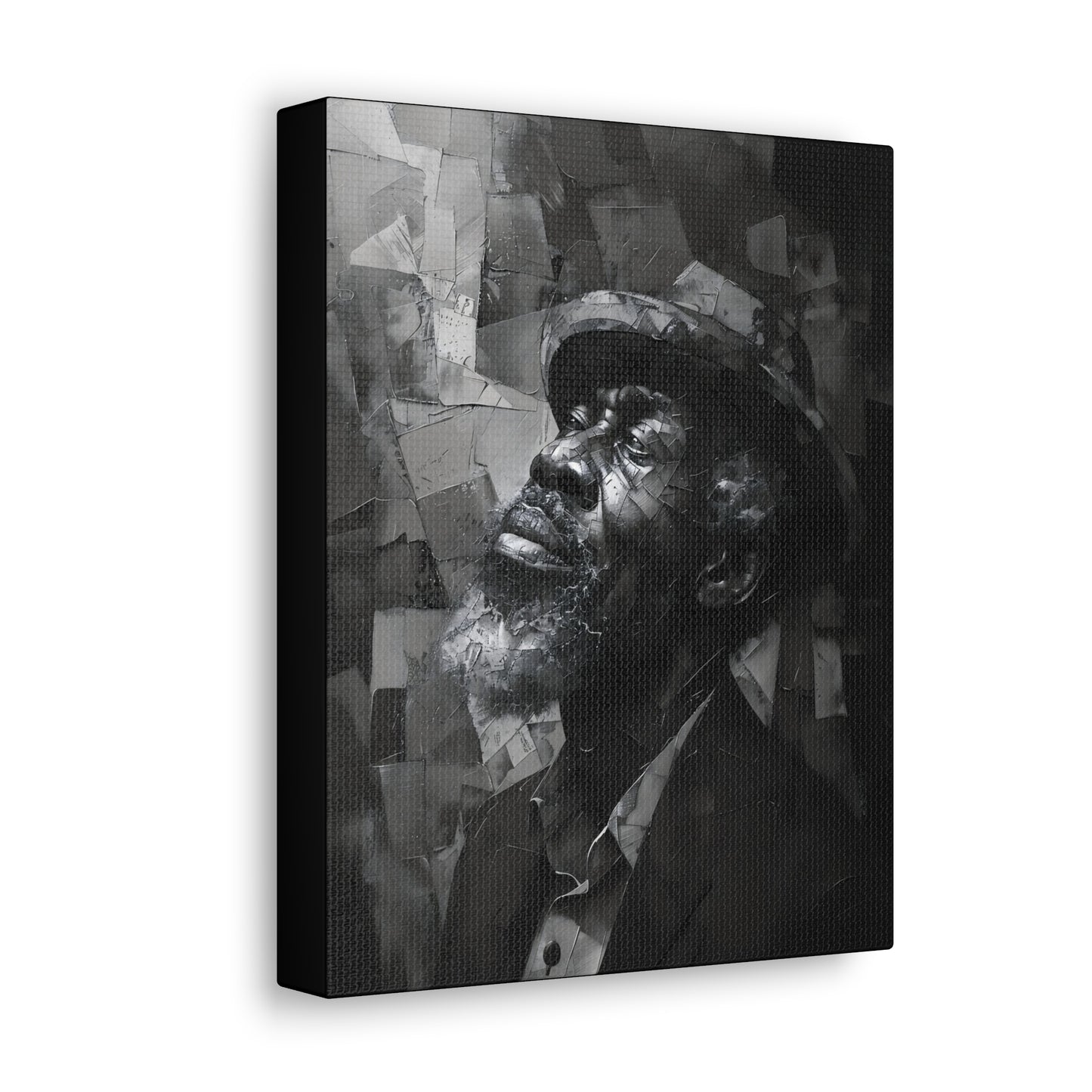 Gratitude's Whisper ተመስገን አምላኬ - Canvas b&w Wall Art