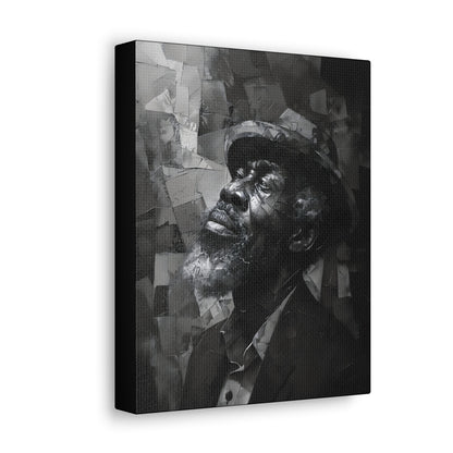 Gratitude's Whisper ተመስገን አምላኬ - Canvas b&w Wall Art