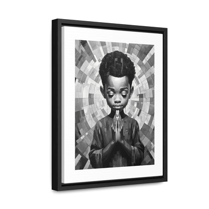 Radiance of Grace - Framed Canvas b&w Wall Art