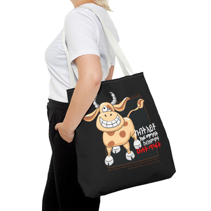 Naughty Proverbs Tote Bag Cows & Goats