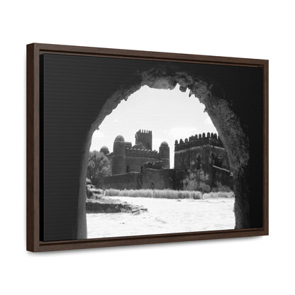 Through the Lion's Jaws - Framed Canvas Photography b&w
