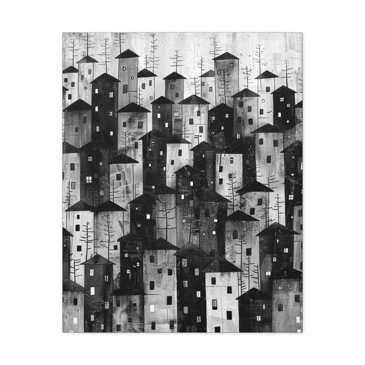 City of Inner Heights - Canvas b&w Wall Art