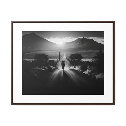 'Not without purpose' - Framed Canvas b&w Wall Art