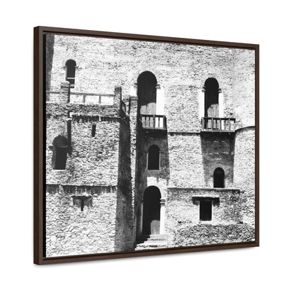Whispers in Stone - Framed Canvas Photography b&w